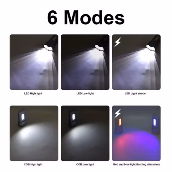 Warsun 2000 lúmenes Sq03 multifuncional emergencia pequeño bolsillo portátil EDC tipo C linterna recargable COB LED linterna con imán